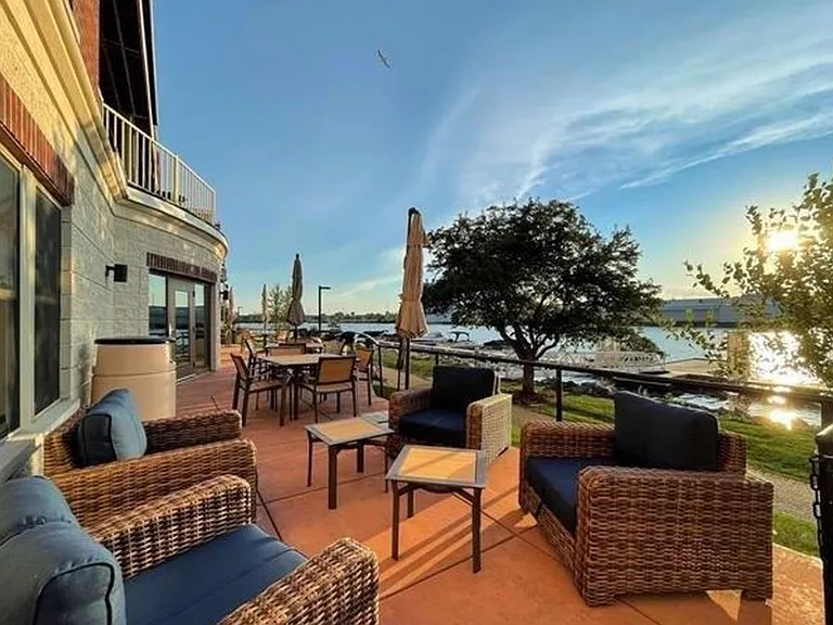 Sitting area/patio area on river