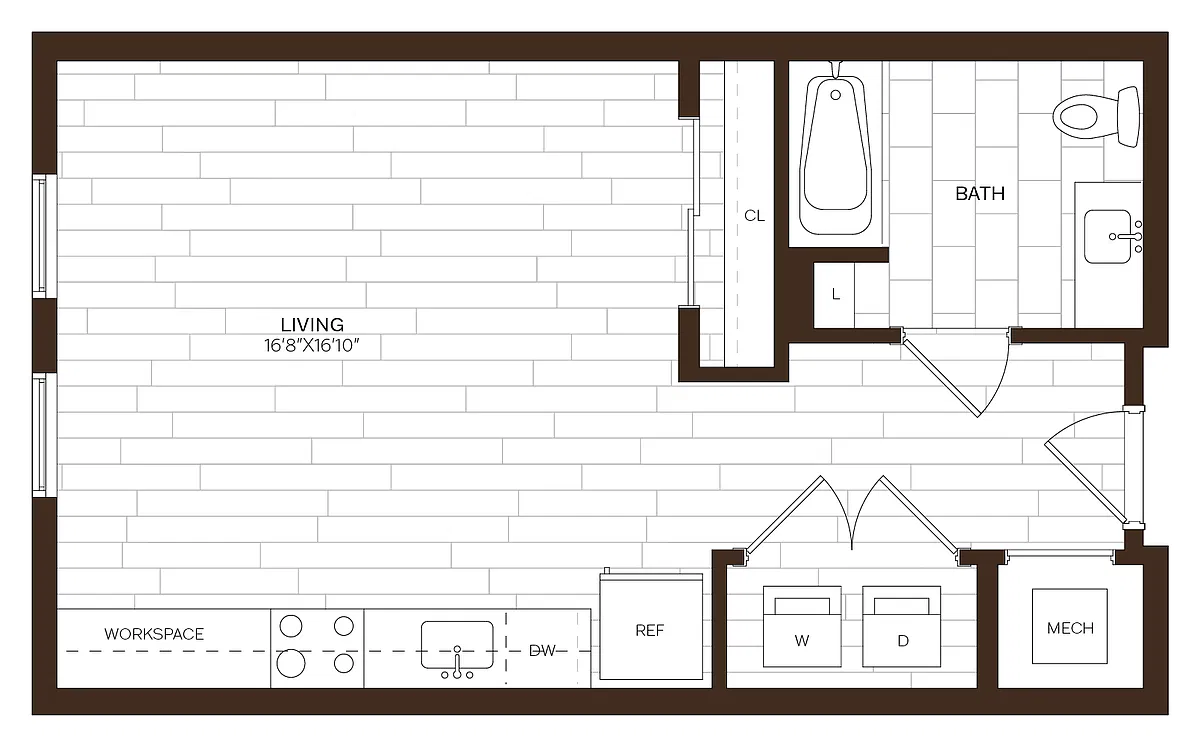 Floor plan Studio ADU-S7