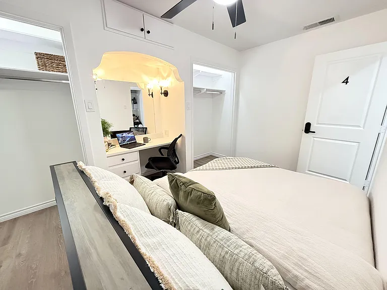 This room is centrally placed, next to the kitchen and bath.