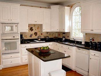 Black granite in kitchen
