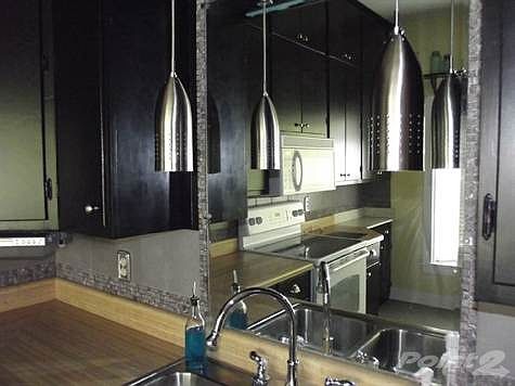 Large window brightens this kitchen!