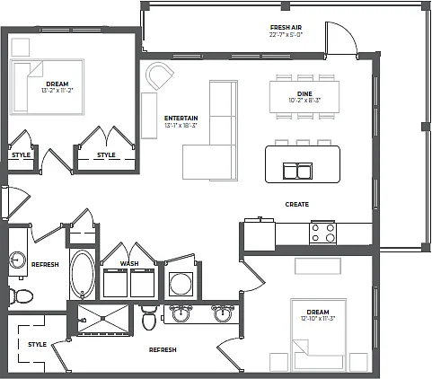 Floor plan B3