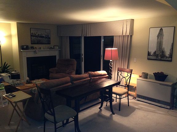 Living room with fireplace