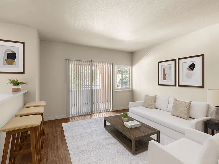 Spacious living room with ample natural light