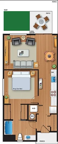 Floor plan 1x1A Cottage