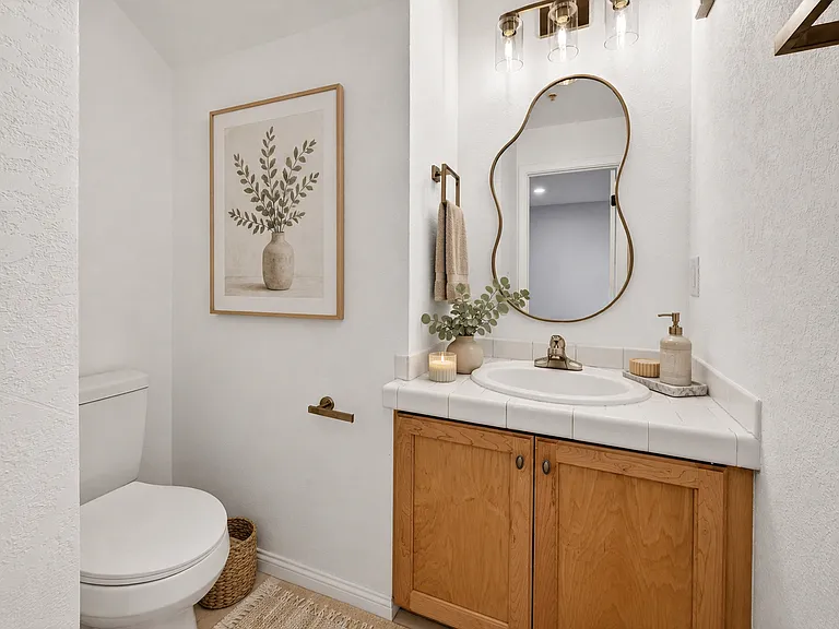half bathroom downstairs