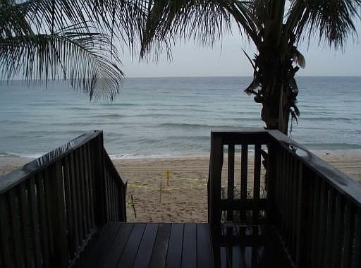 On the private beach