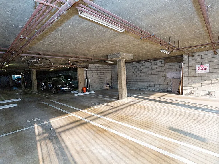 Parking located under the building.