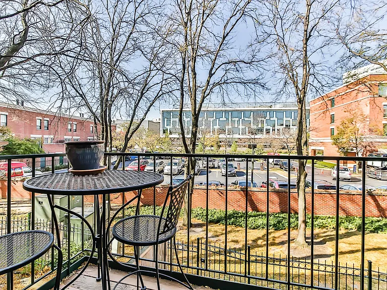 Back balcony on 2nd floor off living room