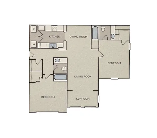 Floor plan 2 bed 2 bath