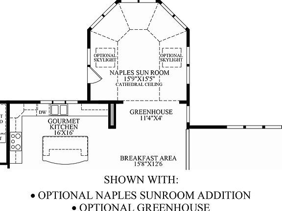 Optional Naples Sunroom Addition/Greenhouse
