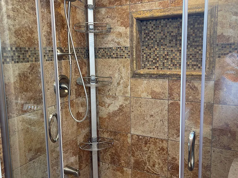 Shower with bench