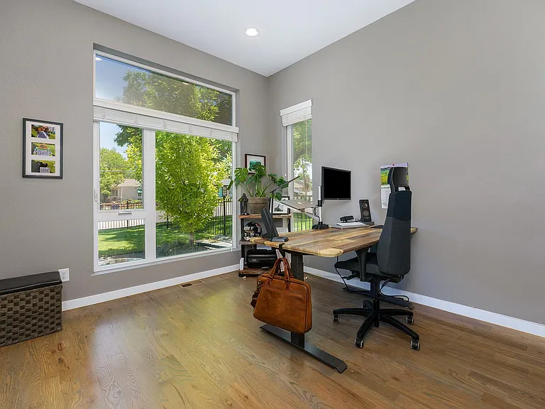 Office, which is located at the front of the house and on the opposite side of dining room
