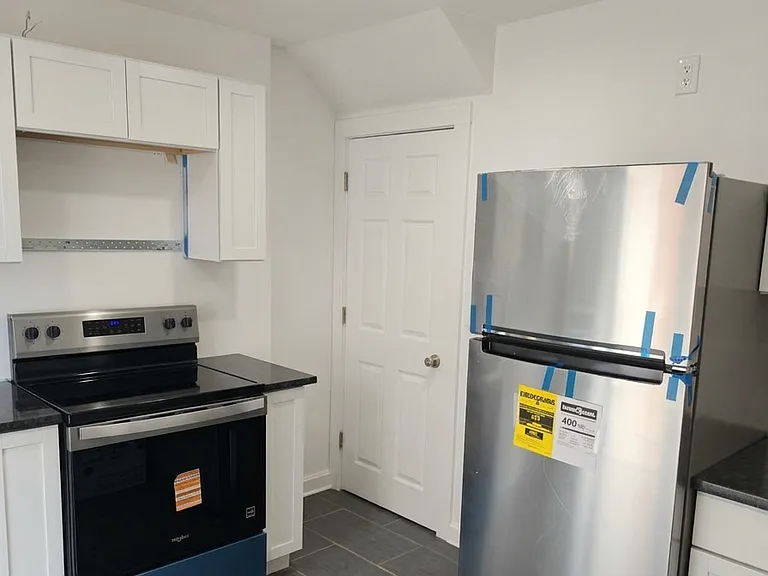 Brand new stainless steel appliances in kitchen