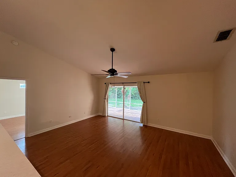 large living area opens onto the porch