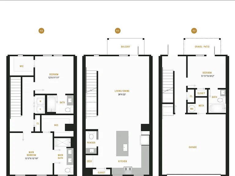 Town Home C Floor Plan Town Home C Floor Plan