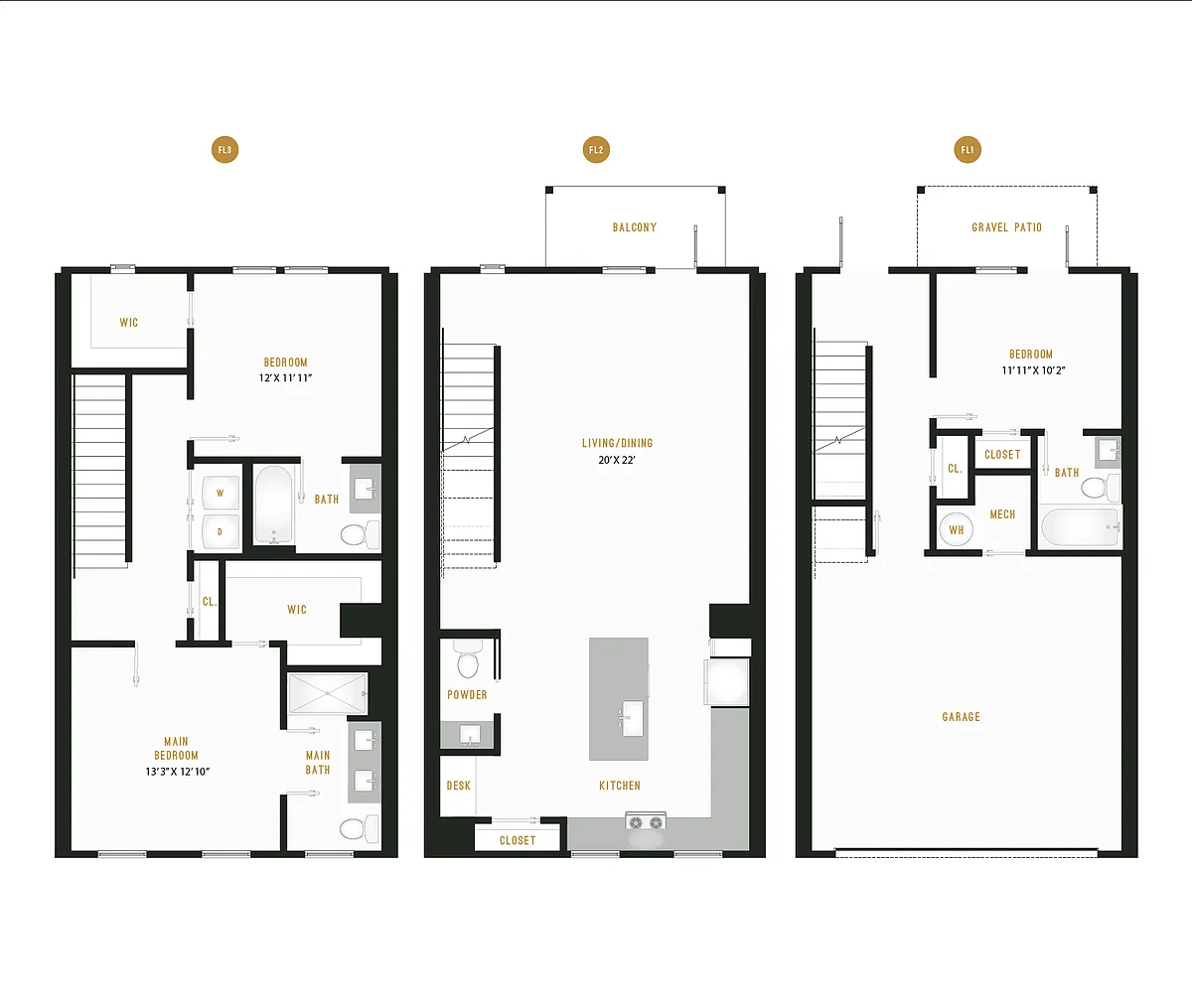Floor plan Townhome - C