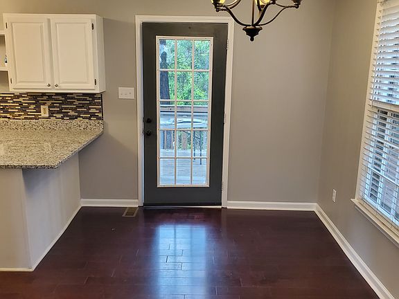 Dining area near rear door