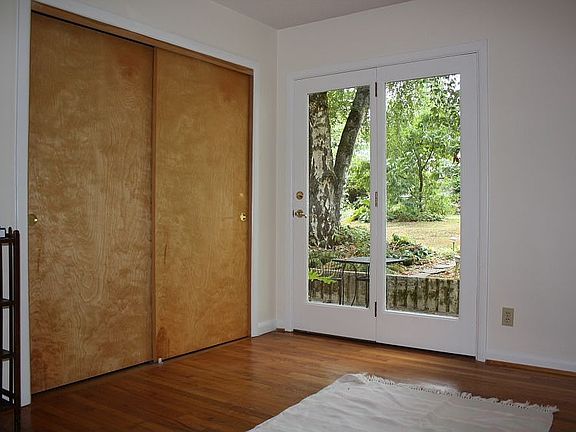 bedroom opens to back patio