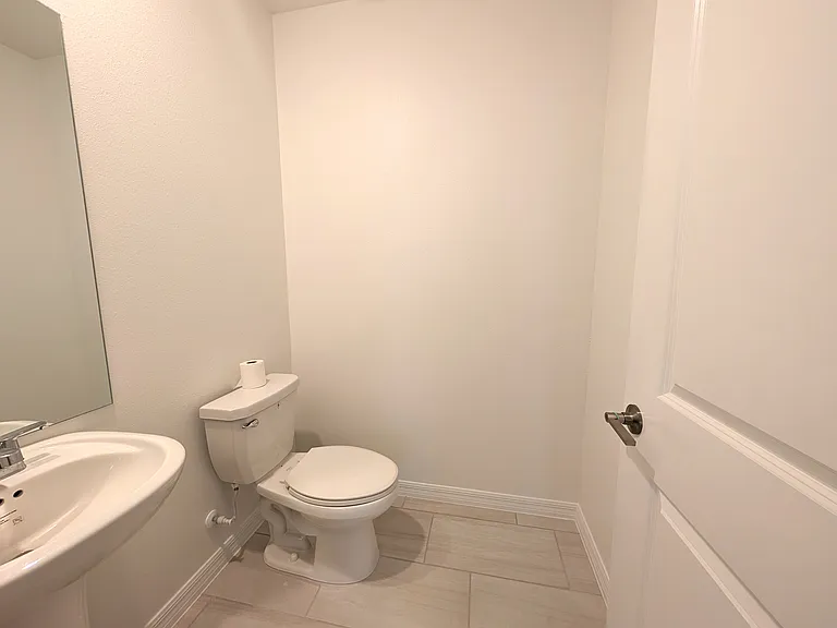 powder room on main level of the home