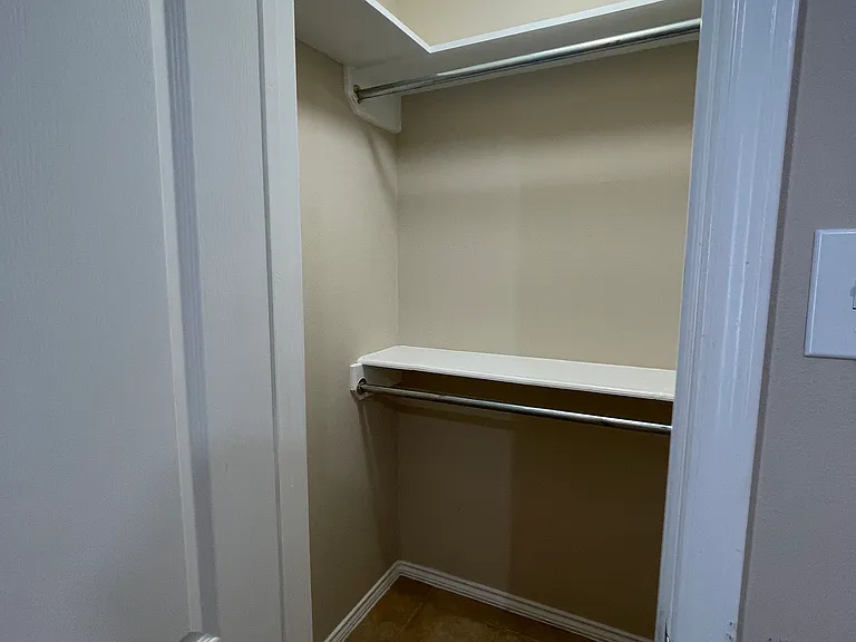 second bedroom's walk-in closet
