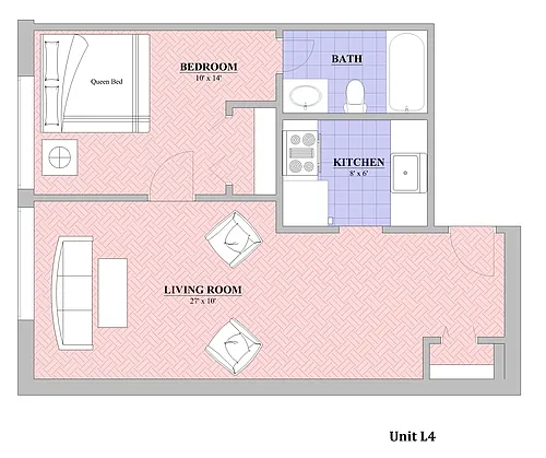Floor plan 1 Bed | 1 Bath