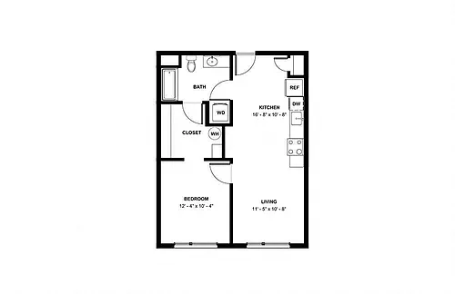 Floor plan 1-1B