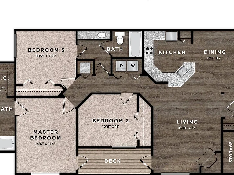 Three Bedroom Two Bath Floor Plan Three Bedroom Two Bath Floor Plan
