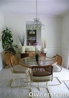 Dining Room with a view of the gardens.