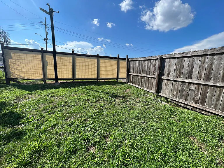 Fenced yard