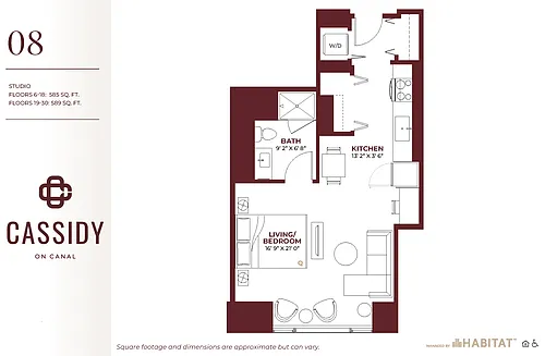 Floor plan Studio 08