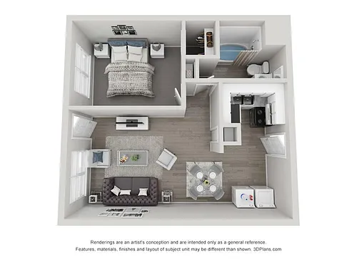 Floor plan One Bedroom