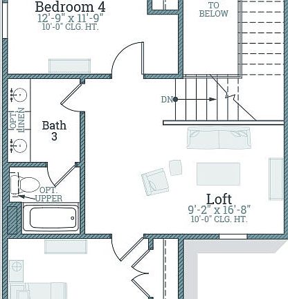 Elevation B - Second Floor