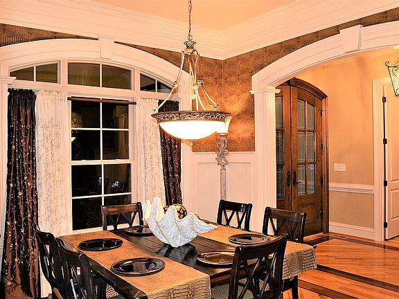 Extensive millwork in Dining