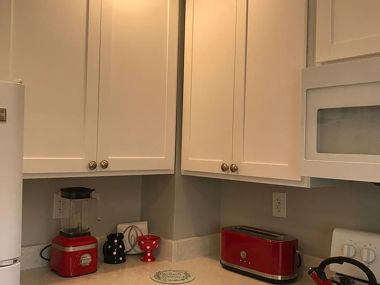 Small red kitchen appliances