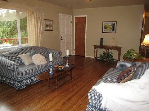 Living room with new flooring