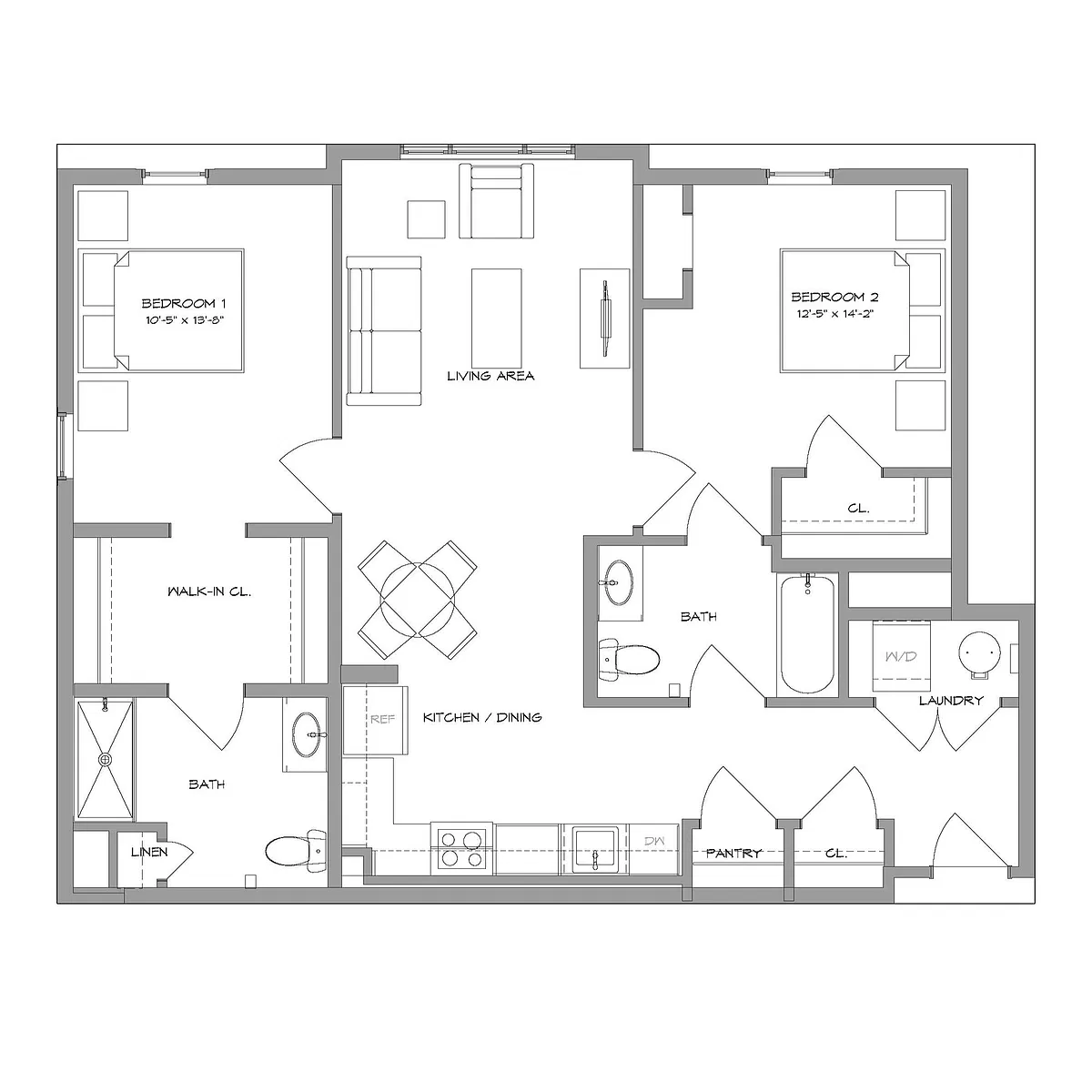 Floor plan 2BR1