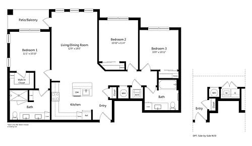 Floor plan C3 - 80% AMI