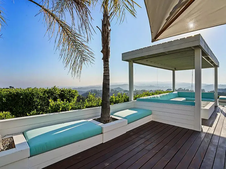 A view that captivates! The cabana seating offers an incredible perspective of the surrounding beauty.