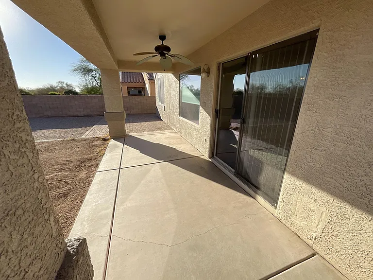 Covered and extended patio