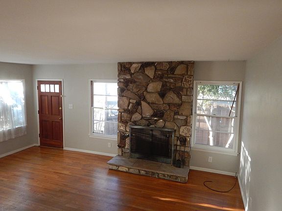 Natural stone fireplace