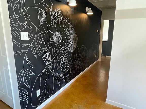Main hallway - chalk wall