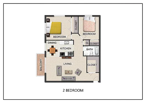 Floor plan Two Bedroom