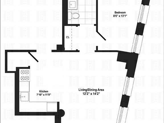 2nd image of 120 Greenwich St APT 7A