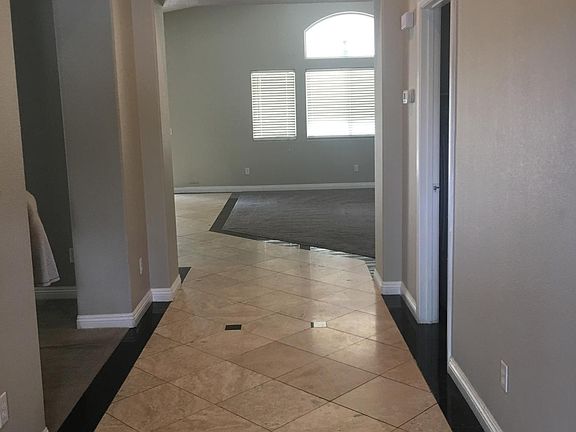 Entry hall into living room kitchen