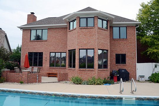 Back of home and pool