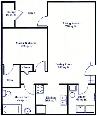 Floor plan 1 Bedroom
