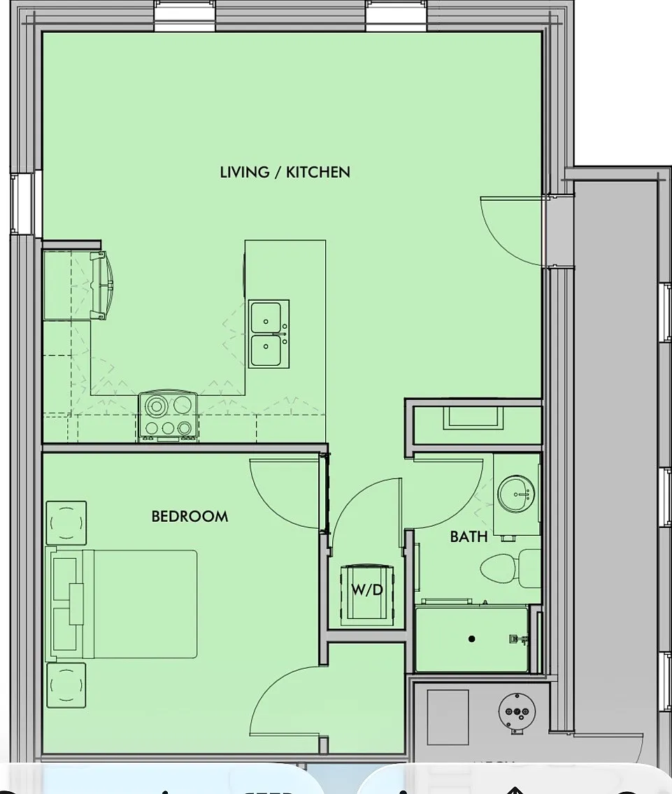1 bed, 656 sqft, $1,700 — Photo 1