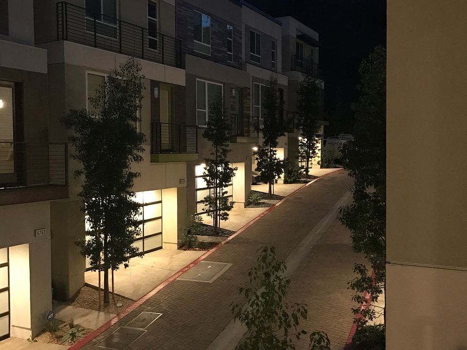 Homes as the sun sets