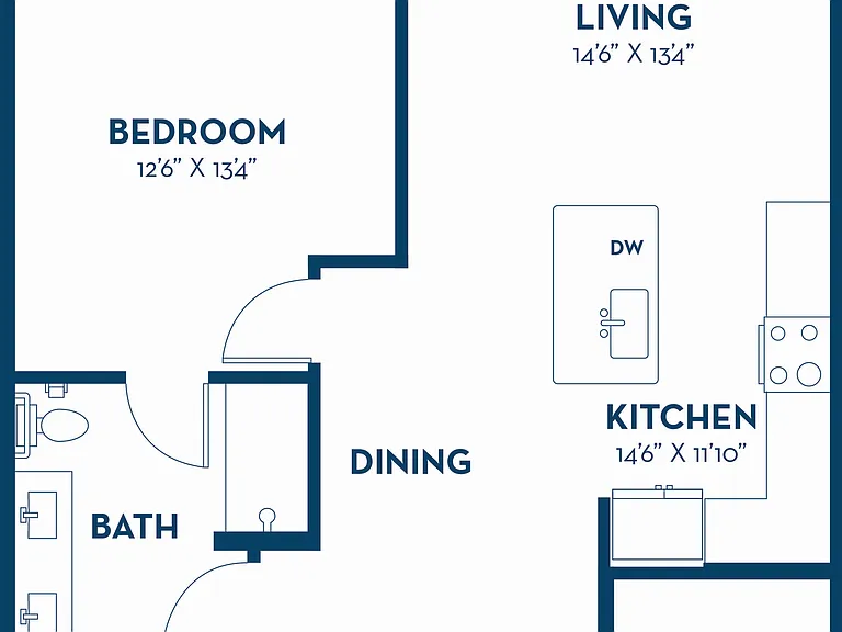 1 bedroom w/ Den | 1 Bath | 919 SF 1 bedroom w/ Den | 1 Bath | 919 SF